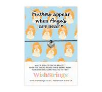 WishStrings Angel Collection Wish Bracelets | Guardian Angel Gifts | Thoughtful Keepsakes Under £5 (Feathers Appear When Angels Are Near)