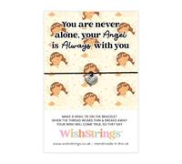 WishStrings Angel Collection Wish Bracelets | Guardian Angel Gifts | Thoughtful Keepsakes Under £5 (You Are Never Alone, Your Angel Is Always With You)
