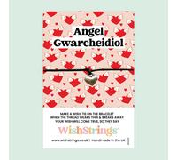 WishStrings ‘Angel Gwarcheidol’ Wish Bracelet | Welsh-Language Gift | Meaningful Keepsake for Protection & Guidance