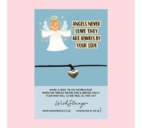 WishStrings ‘Angels Always by Your Side’ Wish Bracelet | Thoughtful Sympathy Gift | Meaningful Condolence Bracelet for Comfort & Support