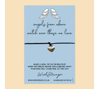 WishStrings ‘Angels from Above, Watch Over Those We Love’ Wish Bracelet | Thoughtful Sympathy Gift | Meaningful Condolence Bracelet