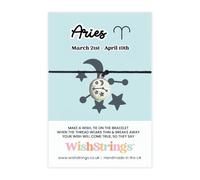 WishStrings ‘Aries’ Star Sign Wish Bracelet on Gift Card | Thoughtful Astrology Gift Under £5 | Perfect for Birthdays, Horoscope Lovers, and Spiritual Gifts | Symbolic Zodiac Keepsake