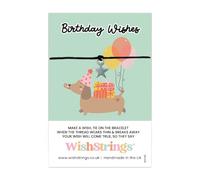 WishStrings ‘Birthday Wishes’ Wish Bracelet on Gift Card | Thoughtful Birthday Gift | Meaningful Keepsake | Wish Bracelet for Friends, Family, Loved Ones | Slip into a Card