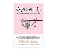 WishStrings ‘Capricorn’ Star Sign Wish Bracelet on Gift Card | Thoughtful Astrology Gift Under £5 | Ideal for Birthdays, Horoscope Lovers, and Spiritual Zodiac Gifts