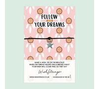 WishStrings ‘Follow Your Dreams’ Wish Bracelet | Good Luck Exam Gift | Meaningful Dream Catcher Bracelet for Positivity & Success