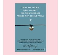 WishStrings ‘Friends That Become Family’ Wish Bracelet | Thoughtful Friendship Gift | Meaningful Thank You Gift for a Special Friend
