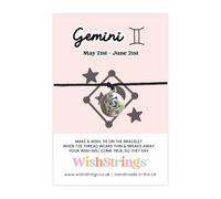 WishStrings ‘Gemini’ Star Sign Wish Bracelet on Gift Card | Thoughtful Astrology Gift Under £5 | Perfect for Birthdays, Horoscope Lovers, and Spiritual Gifts | Meaningful Zodiac Keepsake for Gemini