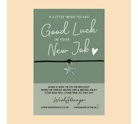 WishStrings ‘Good Luck in Your New Job’ Wish Bracelet | Lucky Clover Design | Meaningful Gift for Success & New Beginnings