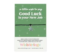 WishStrings ‘Good Luck in Your New Job’ Wish Bracelet | Thoughtful Congratulations Gift | Uplifting Sentiment Keepsake | Handmade Charm on Gift Card