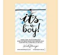 WishStrings ‘It’s a Boy’ Wish Bracelet | Thoughtful Gift for New Baby & Gender Reveal | Meaningful Keepsake for New Parents