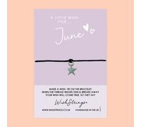 WishStrings ‘June’ Birth Month Wish Bracelet | Thoughtful Birthday Gift | Meaningful Keepsake for June Birthdays