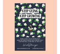 WishStrings ‘Keep Going, Keep Growing’ Wish Bracelet | Self-Care Support Gift | Meaningful Keepsake for Positivity & Personal Growth