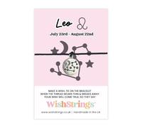 WishStrings ‘Leo’ Star Sign Wish Bracelet on Gift Card | Thoughtful Astrology Gift Under £5 | Perfect for Birthdays, Horoscope Lovers, and Spiritual Gifts | Meaningful Zodiac Keepsake for Leo