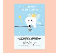 WishStrings ‘Little Wish from the Tooth Fairy’ Wish Bracelet | Gift for Lost Tooth | Blue Design Keepsake for Magical Moments