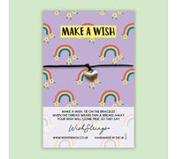 WishStrings ‘Make a Wish’ Rainbow Pattern Wish Bracelet | Thoughtful Gift | Meaningful Keepsake for Positivity, Dreams & Hope