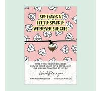 WishStrings ‘She Leaves a Little Sparkle Wherever She Goes’ Wish Bracelet | Empowering Gift for Women | Meaningful Keepsake for Confidence & Strength