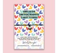 WishStrings ‘Something Wonderful Is About to Happen’ Wish Bracelet | Positivity & Good News Gift | Meaningful Keepsake for Congratulations