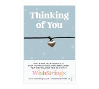 WishStrings ‘Thinking of You’ Wish Bracelet on Gift Card | Thoughtful Uplifting Gift | Send a Hug in the Post | Heartfelt Token for Friends and Family | £5