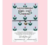 WishStrings ‘Thistles Represent Bravery, Loyalty, and Endurance’ Wish Bracelet | Scottish Gift | Meaningful Keepsake for Strength & Heritage