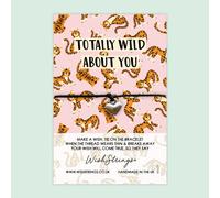 WishStrings ‘Totally Wild About You’ Wish Bracelet | Cute Tiger Design | Thoughtful Gift for Couples & Animal Lovers