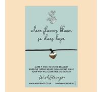 WishStrings ‘Where Flowers Bloom, So Does Hope’ Wish Bracelet | Thoughtful Pick-Me-Up Gift | Meaningful Thinking of You Bracelet