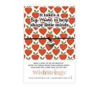WishStrings Wish Bracelet - Big Heart Teacher Gift | Thank You Gift for Teacher or TA | End of Term Appreciation Keepsake | Handmade in the UK