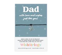 WishStrings Wish Bracelet - Dad | Thoughtful Keepsake Gift for Father | Handmade Bracelet on Sentiment Card | Meaningful Token for Birthday, Father’s Day or Just Because