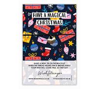 WishStrings Wish Bracelet - Have a Magical | Star Charm Bracelet Gift | Festive Wishes Keepsake | Handmade Xmas Gift Under £5