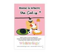 WishStrings Wish Bracelet - Home is Where the Cat Is | Thoughtful Gift for Cat Lovers | Handmade Sentimental Keepsake | Cute Feline-Inspired Token of Affection