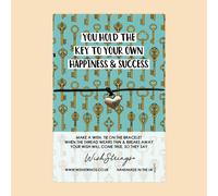WishStrings ‘You Hold the Key to Success’ Wish Bracelet | Good Luck Gift | Meaningful Lucky Charm Bracelet for Positivity & Achievement