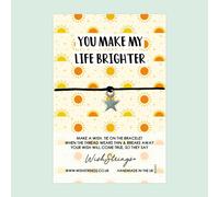 WishStrings ‘You Make My Life Brighter’ Wish Bracelet | Thoughtful Thank You Gift | Meaningful Keepsake for Appreciation & Gratitude