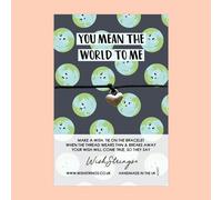 WishStrings ‘You Mean the World to Me’ Wish Bracelet | Thoughtful Gift for Couples | Meaningful Keepsake for Love & Appreciation