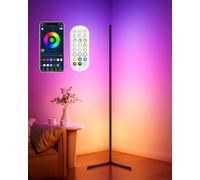WISIMMALL LED Floor Lamp, 64.5" RGB Corner Floor Lamp Works with APP and Remote, Colour Changing Standing Lamp with 398 Dimmable Modes, Mood Lighting for Living Room Bedroom