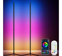 WISIMMALL Led Floor Lamp, RGB Corner Floor Lamp with APP and Remote Control, 16 Million Colors -SJ-2