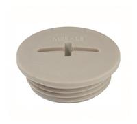 Wiska 10060631 EVSG M63 Plastic Metric Threaded Stop End - Light Grey