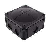 Wiska 10060648 COMBI 607 Empty Junction Box - Black
