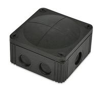 Wiska 10061779 Combi 607/5/s 110mm X 110mm X 66mm Pvc Adaptable Box Black Ip66