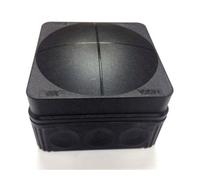 Wiska 10061999 Weatherproof Junction Box Ip65 76mm X 76mm X 51mm (Black)