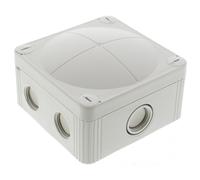 Wiska 10105597 COMBI 407/SDK5 Junction Box + 5 Way Push-In Terminal Block - Light Grey