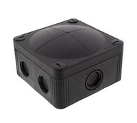 Wiska 10106192 COMBI 407/4SDKF5 Junction Box + 4x 5 Way Push-In Terminal Block - Black