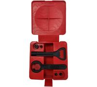 Wiska 10109713 SPRINT Mini Tool box with M20 spanner, Bottle Opener, Screwdriver Head & 2 x Hole Saws, Red