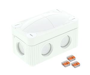 Wiska 10109902 COMBI 206 Junction Box + 3x 3-pole WAGO 221-413 Connectors - White