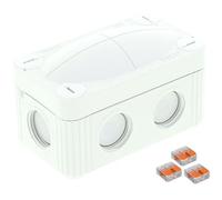 Wiska 10109902 COMBI 206 WH 3xWAGO 221-413 Junction Box, 85x49x51mm, White, 3 x Wago 221