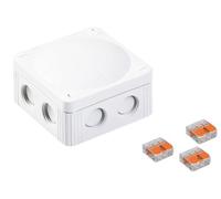 Wiska 10110405 COMBI 308 WH 3-221-413 Junction Box, 85x85x51mm, White, 3 x Wago 221