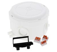 Wiska 10110637 COMBI 304 Circular Junction Box + 3x 3-pole WAGO 221-413 Connectors - White