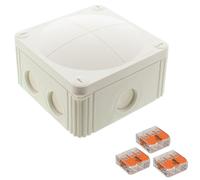 Wiska 10110873 COMBI 607 Junction Box + 3x 3-pole WAGO 221-613 Connectors - White