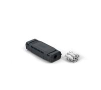 Wiska 10112029 EV104 183x70x42mm Pre-filled IP68 Straight Gel Joint Complete with 5 Core Spring Terminal Block and Armour Bonding Kit Black