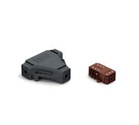 Wiska 10112031 EV201D 73x73x23mm Pre-filled IP68 Branch Gel Joint Complete with 3 Core Screw Terminal Block Black