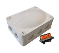 Wiska 10113412 COMBI 310 Polypropelene Junction Box with 3x 3-pole WAGO 221-413 Connectors 117x85x51mm - White