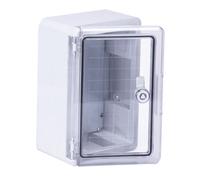 Wiska 50107056 WDB T1 200x300x130mm, ABS Plastic Distribution Enclosure IP65 with Transparent Door c/w Locking Key, Light Grey